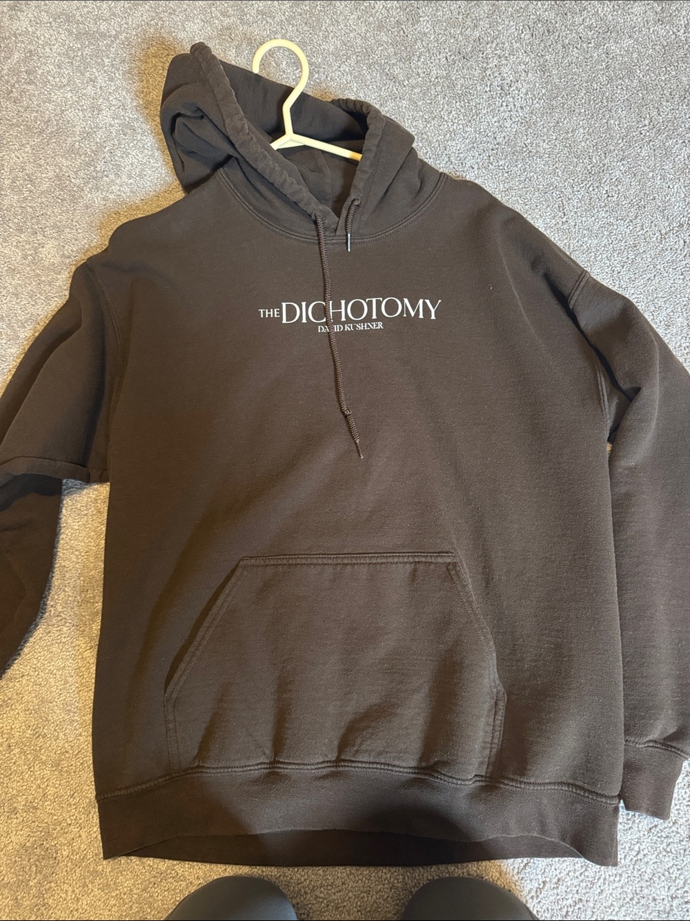 The Dichotomy Black Graphic Hoodie - Men's Pullover Sweatshirt